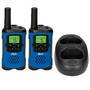 Alecto Walkie-Talkie Set / 2 Handsets / Bis zu 7 km / Frequenzkanäle: 8 / PTT / VOX / 24 h Standby / Inklusive Ladestation / Kopfhörerausgang / Blau / Schwarz