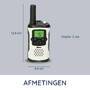 Alecto Walkie-Talkie Set / 2 Handsets / Bis zu 7 km / Frequenzkanäle: 8 / PTT / VOX / 24 h Standby / Headset-Ausgang / Eingebaute Taschenlampe / Weiß / Schwarz