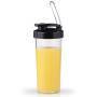 Trebs Smoothie-to-go pro Trinkbecher Comfortjuicer 450 ml für Schule, Arbeit oder Fitnessstudio - Schwarz
