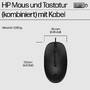 HP Inc. HP Tastatur+Maus 225 Set Kabelgebunden Schwarz (AX2Y7AA#ABD)