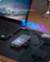 ICY BOX IB-DK4040-CPD - Wired - USB 3.2 Gen 1 (3.1 Gen 1) Type-C - 100 W - 3.5 mm - 10,100,1000 Mbit/s - Anthracite - Black