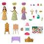 Mattel Disney Princess-Adventskalender mit 24 Tagen voller Überraschungen, enthält 3 kleine Puppen, 