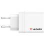 Verbatim USB Wall Charger 30W 1xUSB-C PD 3xUSB-A weiß    49701 Ladegeräte -Universal-