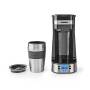 Butler Einzelportions-Kaffeemaschine / 0,4 l / 750 W / Timer-Funktion / Isolierter Reisebecher / Automatische Abschaltung / LCD-Display / Schwarz
