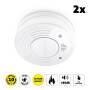 Alecto Rauchmelder mit 10 Jahren Batterie- und Sensorlaufzeit 2er-Pack Weiß