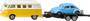 SIKU 2567 VW T1 mit Anhänger und VW Käfer