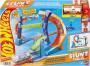 Mattel Hot Wheels Stunttracks Sprung durch die Spirale Trackset und Spielzeugauto im Maßstab 1:64, T