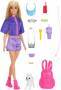 Mattel Barbie Outdoor-Abenteuer Modepuppe Malibu mit mehr als 10 Zubehörteilen zum Thema Camping, da