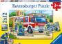 Ravensburger 7574 Puzzle Polizei und Feuerwehr 2 X 12 Teile