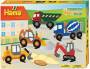 Malte Haaning Plastic A/S Hama® Bügelperlen Midi - Geschenkpackung Baufahrzeuge - 1 Stiftplatte Brum