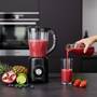MELISSA Blender / 800 W / 2 Geschwindigkeiten + Pulse / 4 Edelstahlklingen / 1,5-L-Kunststoffkanne/ Schwarz