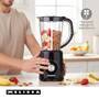 MELISSA Blender / 800 W / 2 Geschwindigkeiten + Pulse / 4 Edelstahlklingen / 1,5-L-Kunststoffkanne/ Schwarz