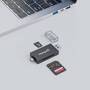 MANHATTAN MANHAZZAN USB 3.0 Typ-C /-A Kartenlesegerät mit USB-C und USB-A-Stecker auf microSD und SD