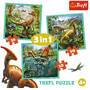 Trefl S.A. 3 in 1 Puzzle  Dinosaurier