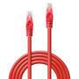 Lindy RJ-45/RJ-45 Cat6 0.5m - 0.5 m - Cat6 - U/UTP (UTP) - RJ-45 - RJ-45 - Red