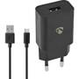 Nedis NETZLADEGERÄT M.KABEL USB-A 5W (WCHAM105ABK       SW)
