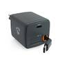 Nedis Netzladegerät / Mit einziehbarem Kabel / 30 W / GaN / PD3.0 30W / 1.5 / 2.0 / 2.5 / 3.0 A / Anzahl der Ausgänge: 1 / USB-C™ / Aufrollbares USB-C™-Kabel / 0.75 m / Automatische Spannungswahl / Schwarz
