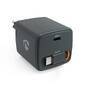 Nedis Netzladegerät / Mit einziehbarem Kabel / 65 W / GaN / PD3.0 30W / 3.0 / 3.25 A A / Anzahl der Ausgänge: 1 / USB-C™ / Aufrollbares USB-C™-Kabel / 0.75 m / Automatische Spannungswahl / Schwarz