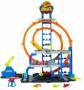 Mattel Hot Wheels City Mega-Parkgarage-Spielset mit 1 Die-Cast-Spielzeugauto und 1 Spielzeug-Hubschr