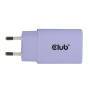 Club 3D Club3D Lifestyle Ladegerät USB-C 30Watt, 2Stk  lila retail (CAC-3025)