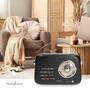 Nedis FM-Radio / Tragbare Ausführung / Bluetooth® / FM / Akkubetrieben / Stromversorgung über USB / Analog / 10 W / Bluetooth® / Schwarz