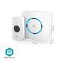 Nedis SmartLife Gong / RF, Frequenz 433 Mhz / Wi-Fi / Netzstromversorgung / 60 Melodien / 100 - 240 V AC / Verstellbares Volumen / Weiss