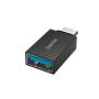 Hama USB-Adapter - USB-C M bis USB Typ A W - 3.2 Gen 1 On-The-Go - Schwarz - Digital - USB 3.0