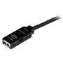 StarTech.com 15m USB 2.0 Active Extension Cable - M/F - 15 m - USB A - USB A - USB 2.0 - Male/Female - Black