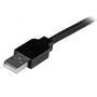 StarTech.com 15m USB 2.0 Active Extension Cable - M/F - 15 m - USB A - USB A - USB 2.0 - Male/Female - Black