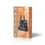 Alecto Walkie-Talkie Set / 2 Handsets / Bis zu 10 km / Frequenzkanäle: 8 / PTT / VOX / 24 h Standby / Inklusive Ladestation / Kopfhörerausgang / Schwarz