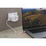 Skross Reiseadapter 2-poliger Weltreiseadapter mit integriertem Dual USB Ladegerät (1x USB C & 1 x USB) 65 Watt Power Delivery