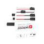 Skross Innovativer 2-poliger Weltreise-Adapter mit integriertem Dual-USB-Ladegerät (1x USB C & 1 x USB)