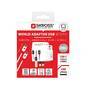 Skross Reiseadapter 3-polig geerdet mit integriertem Schnellladegerät 45 Watt PD USB Ladegerät (1 x USB C & 1 x USB)