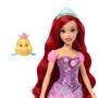 Mattel Disney Princess Arielle, von Mensch zu Meerjungfrau verwandelbare Modepuppe mit Fabius und 2 