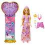 Mattel Disney Princess Jewel Reveal Rapunzel Modepuppe mit 8 Überraschungen wie Juwelenbox und 10 Zu