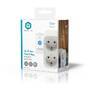 Nedis SmartLife Smart Stecker / Wi-Fi / IP21 / Leistungsmesser / 3680 W / Type F (CEE 7/7) / 0 - 55 °C / Android™ / IOS / 2-Weg / Weiss / 1 Stück