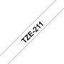 Brother SCHRIFT SCHWARZ / BAND WEISS (TZE211 PRÄGEBAND 6MM)