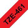 Brother Laminated tape 36mm - Black on red - TZe - Thermal transfer - Brother - PT-9600 - PT-9700PC - PT-9800PCN - 3.6 cm