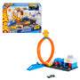 Mattel Hot Wheels City Super Polizeiwache-Spielset mit Spielzeug-Polizeiwagen im Maßstab 1:64 und an