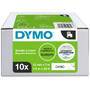 1x10 Dymo D1 Schriftband 12mmx7m schwarz auf weiß Zubehör Beschriftungsgeräte