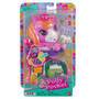 Mattel Polly Pocket Pony-Rodeo, Spielset mit 1 kleinen Puppe und Pferdchen, Spielzeug für unterwegs 