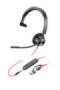 HP Poly Blackwire 3315 Monaural USB-C Headset +3.5mm Plug +USB-C/A Adapter (8X217AA)