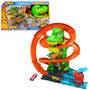 Mattel Hot Wheels City T-Rex-Feuerschlacht Spielset und Die-Cast-Spielzeugauto im Maßstab 1:64, gegn