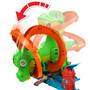 Mattel Hot Wheels City T-Rex-Feuerschlacht Spielset und Die-Cast-Spielzeugauto im Maßstab 1:64, gegn
