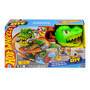 Mattel Hot Wheels City T-Rex-Feuerschlacht Spielset und Die-Cast-Spielzeugauto im Maßstab 1:64, gegn