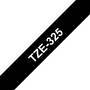 Brother SCHRIFT WEISS   / BAND SCHWARZ (TZE325 PRÄGEBAND 9MM)