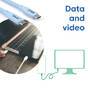 Club 3D Club3D Lifestyle USB-C Kabel  PD 240W,20Gbps  2m blau  St/St retail (CAC-3003)