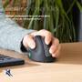 R-GO Tools R-Go Maus HE ergonomisch links  Bluetooth groß    schw./silb (RGOHELELAWL)