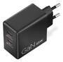 LENOVO Dual Power adapter GaN USB-C AC 100/240 V 65Watt output connectors: 2 black (40AW065BEU)