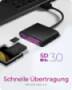 ICY BOX IB-CR301-U3 - CF,MicroSD (TransFlash),SD,SDHC,SDXC - Black - 5000 Mbit/s - Aluminum - USB 3.2 Gen 1 (3.1 Gen 1) - 44 g